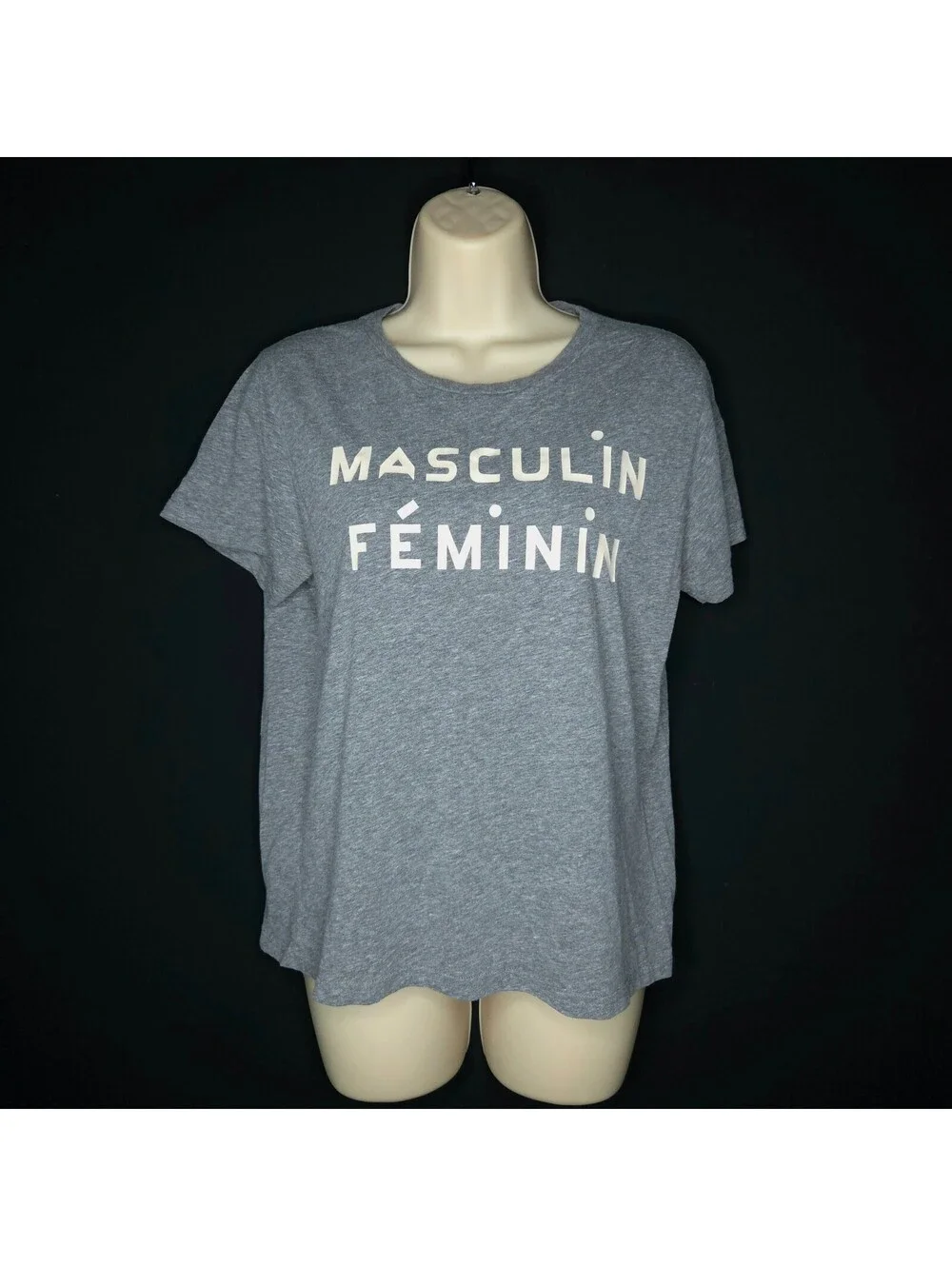 Women's Clare V. Gray Tee Shirt Anthropologie Masculin Feminin Size Medium